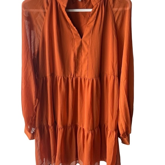 1. State Burnt Orange Flowy Dress NWT - Picture 5 of 5